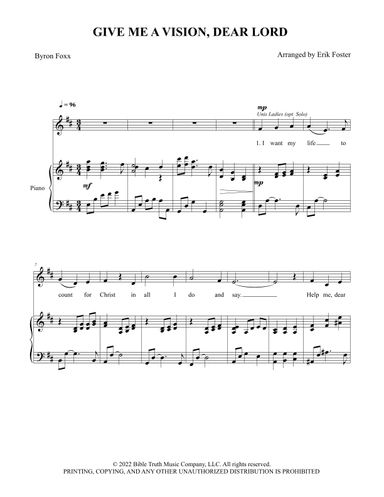 Give Me A Vision, Dear Lord