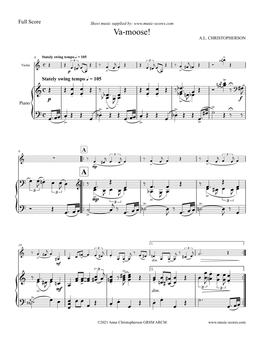 Va-Moose! - Violin and Piano