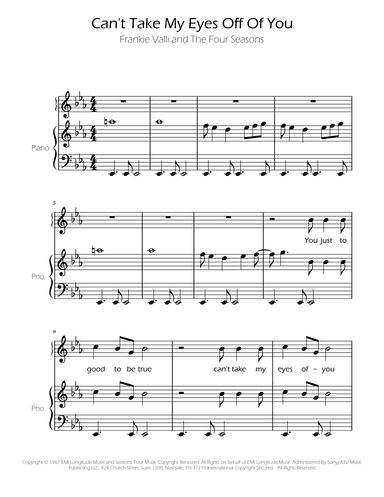 Can't Take My Eyes Off Of You (arr. Ygor Nunes)