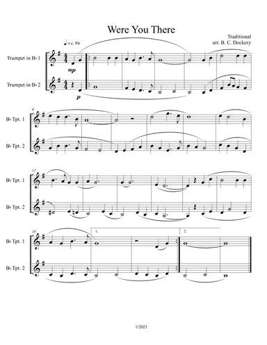 Were You There (trumpet duet) (arr. B. C. Dockery)