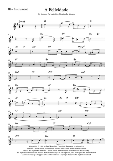 A Felicidade (arr. Fabio Eduardo de Oliveira)