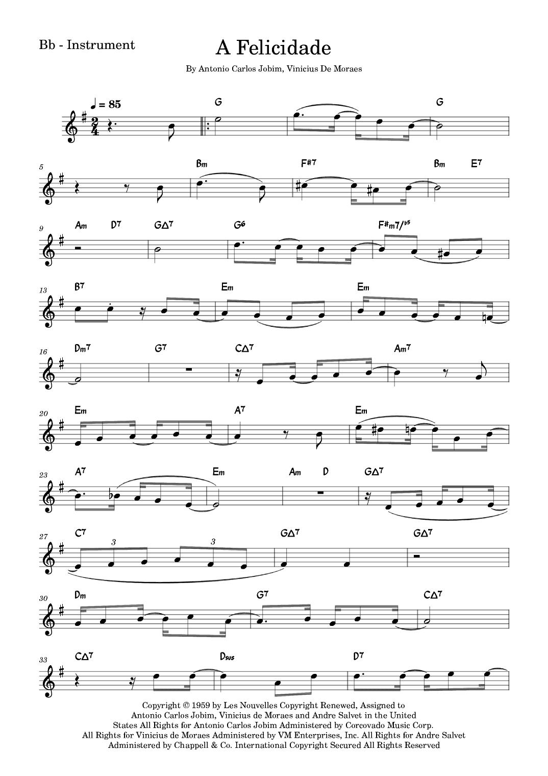 A Felicidade (arr. Fabio Eduardo de Oliveira)
