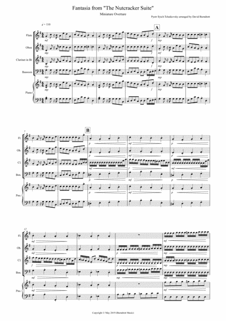 Miniature Overture (Fantasia from Nutcracker) for Wind Quartet (arr. David Burndrett)