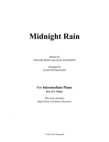 Midnight Rain (arr. Leah Tousignant)