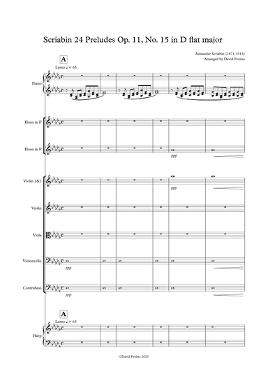 Scriabin 24 Preludes Op 11, No 15 (arr. David Freitas)