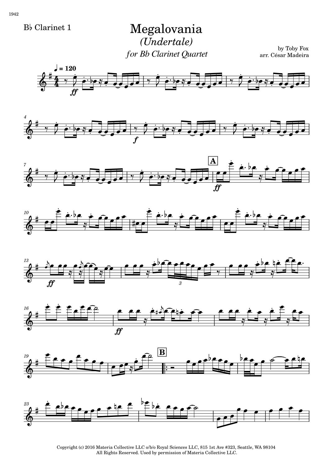 Megalovania (arr. César Madeira)