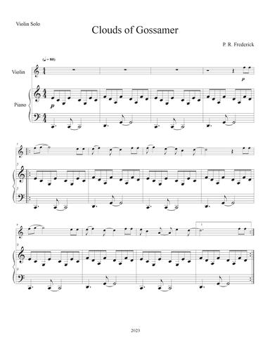 Clouds of Gossamer (Violin solo)