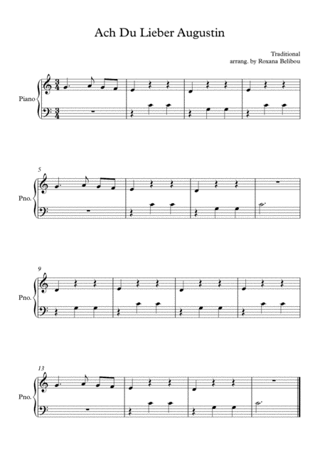 Ach Du Lieber Augustin (arr. Roxana Belibou)