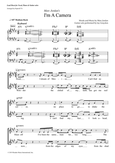 I'm A Camera (arr. Popnroll 1976)