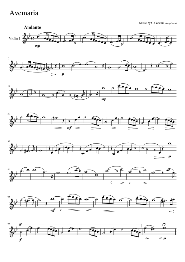 Ave Maria (arr. pfkaori)