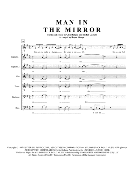 Man In The Mirror (arr. Bryan Sharpe)