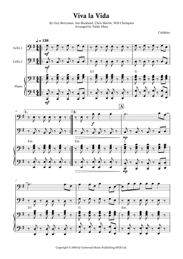 Viva La Vida (arr. Valdir Maia)