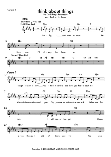 Think About Things (arr. Andrea La Rose)