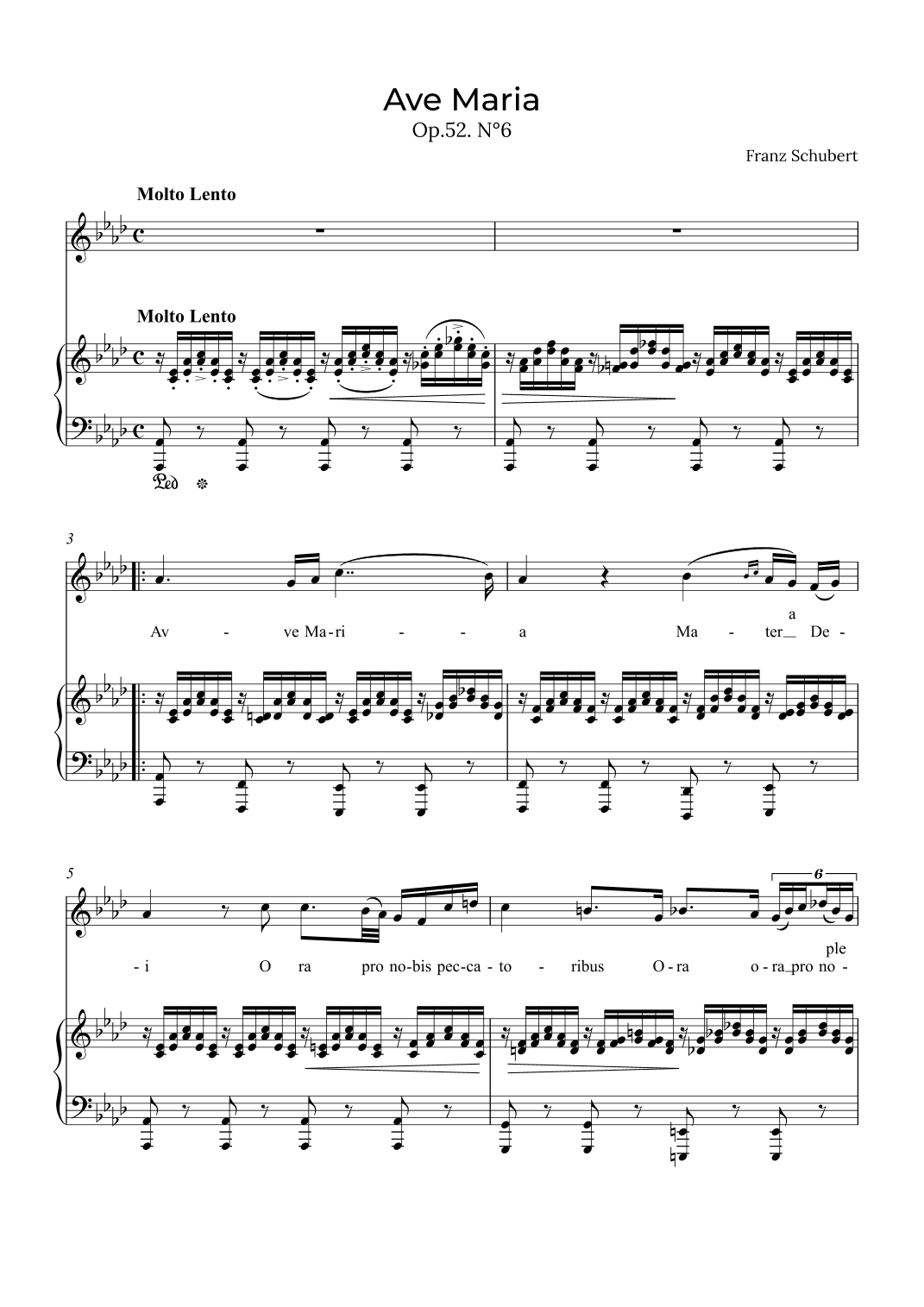 Ave Maria Schubert - Contralto in Ab (arr. Alex Nunes Rodrigues)