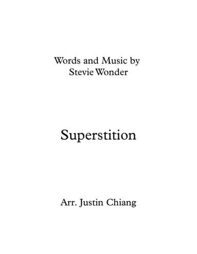 Superstition (arr. Justin Chiang)