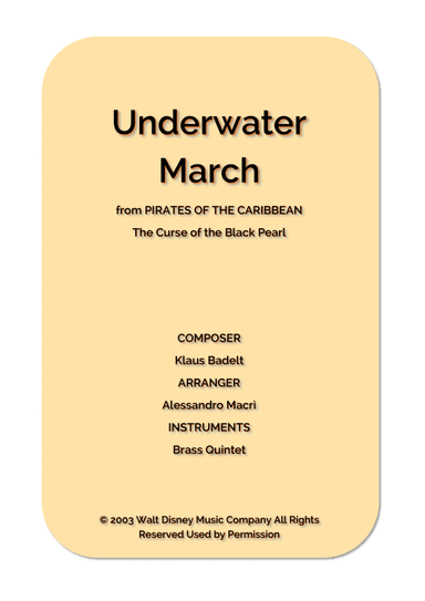 Underwater March (arr. Alessandro Macrì)