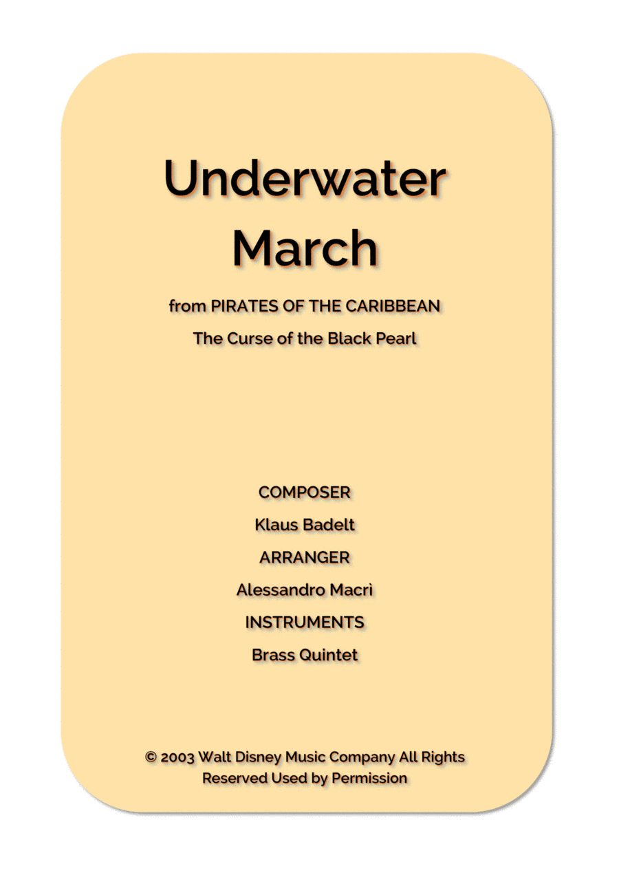 Underwater March (arr. Alessandro Macrì)