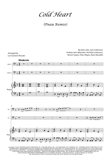 Cold Heart (pnau Remix) (arr. Luís Gustavo Rossato)