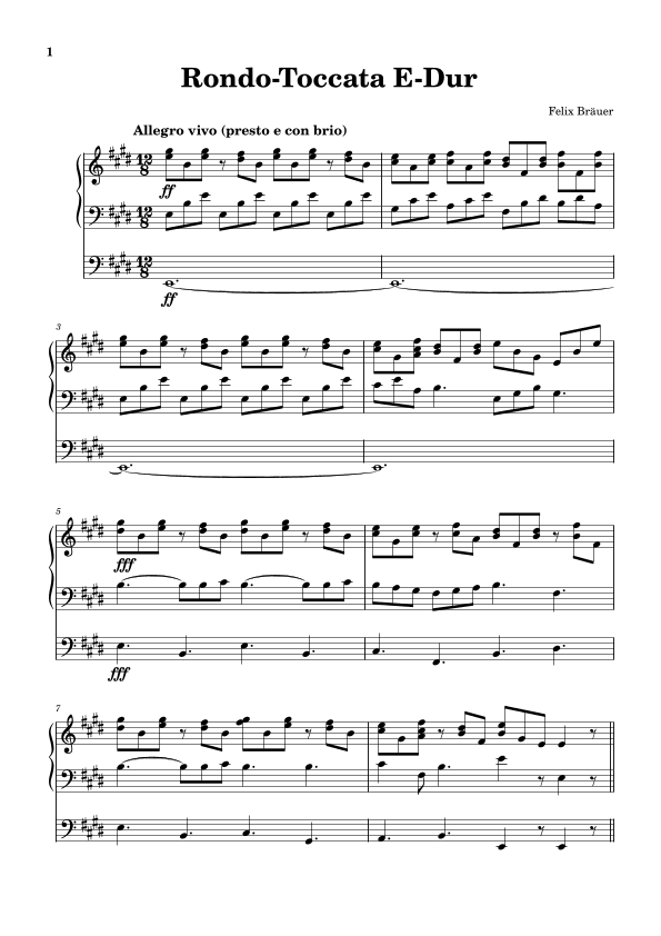 Rondo-Toccata in E-Dur