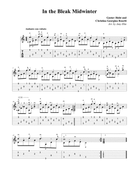 In the Bleak Midwinter (arr. Amy Hite)