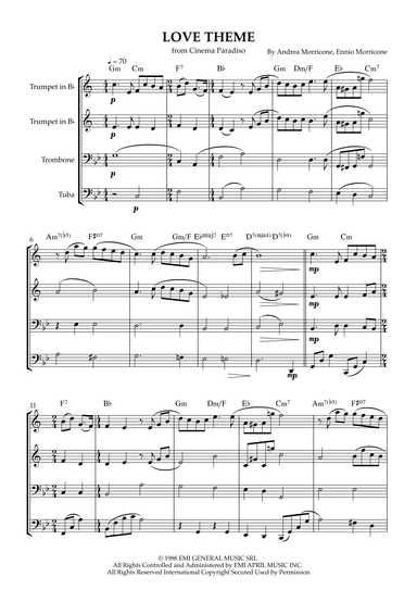 Love Theme (tema D'amore) (arr. Karen Gueiros)