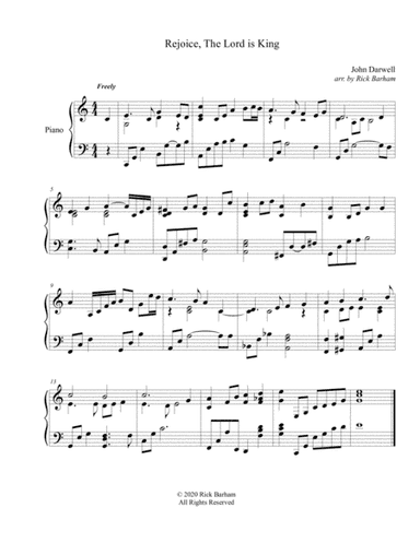 Rejoice, The Lord is King (arr. Rick Barham)