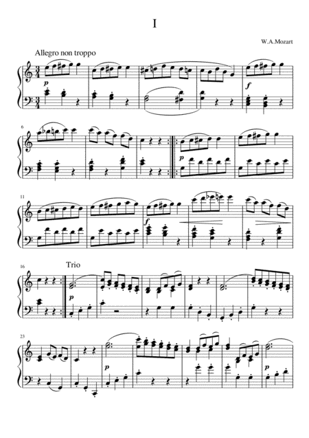 Valzer I - W.A.Mozart (arr. Edoardo Brugnoli)