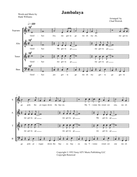 Jambalaya (on The Bayou) (arr. Chad Weirick)