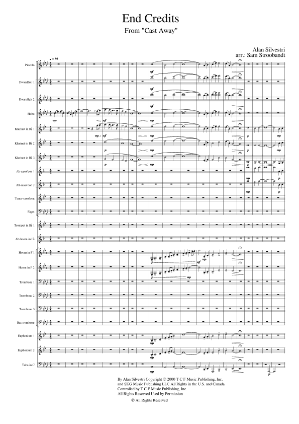 Cast Away End Credits (arr. Sam Stroobandt)