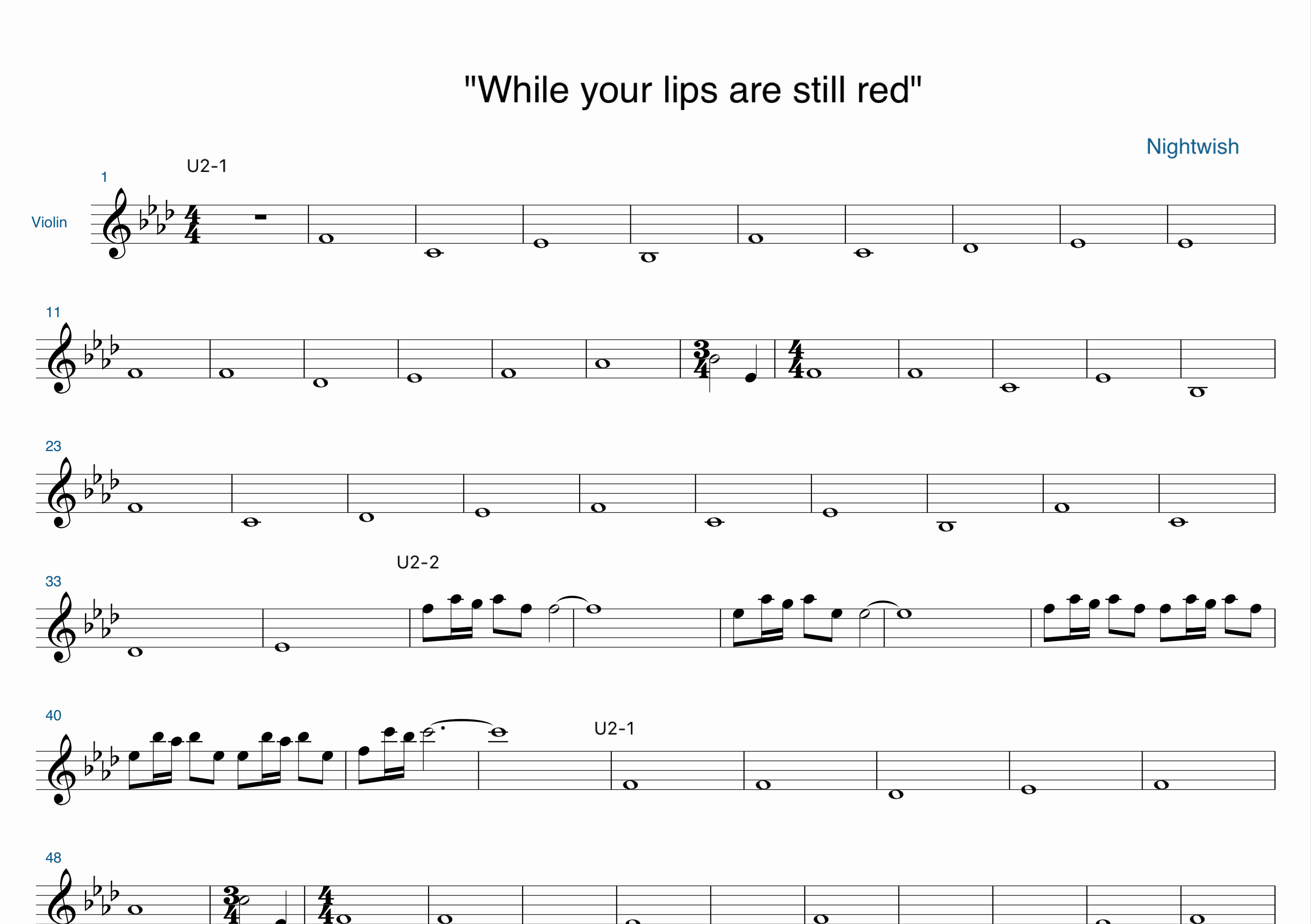 While Your Lips Are Still Red (arr. ViolinRa)