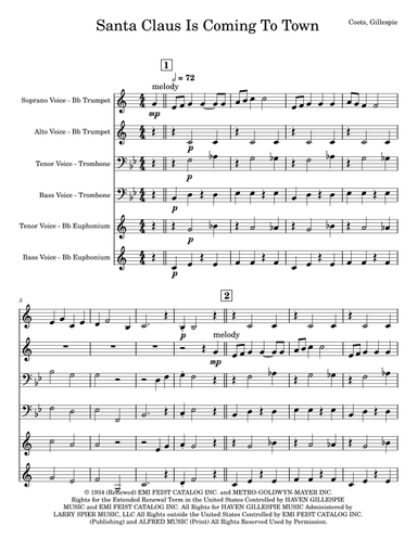 Santa Claus Is Comin' To Town (arr. Joseph Judge)