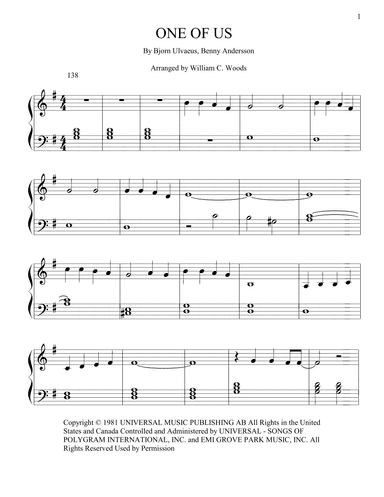 One Of Us (arr. William C. Woods)