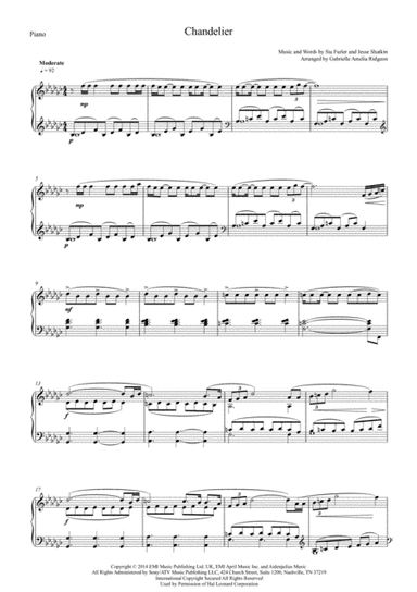 Chandelier (arr. Gabrielle Amelia Ridgeon)