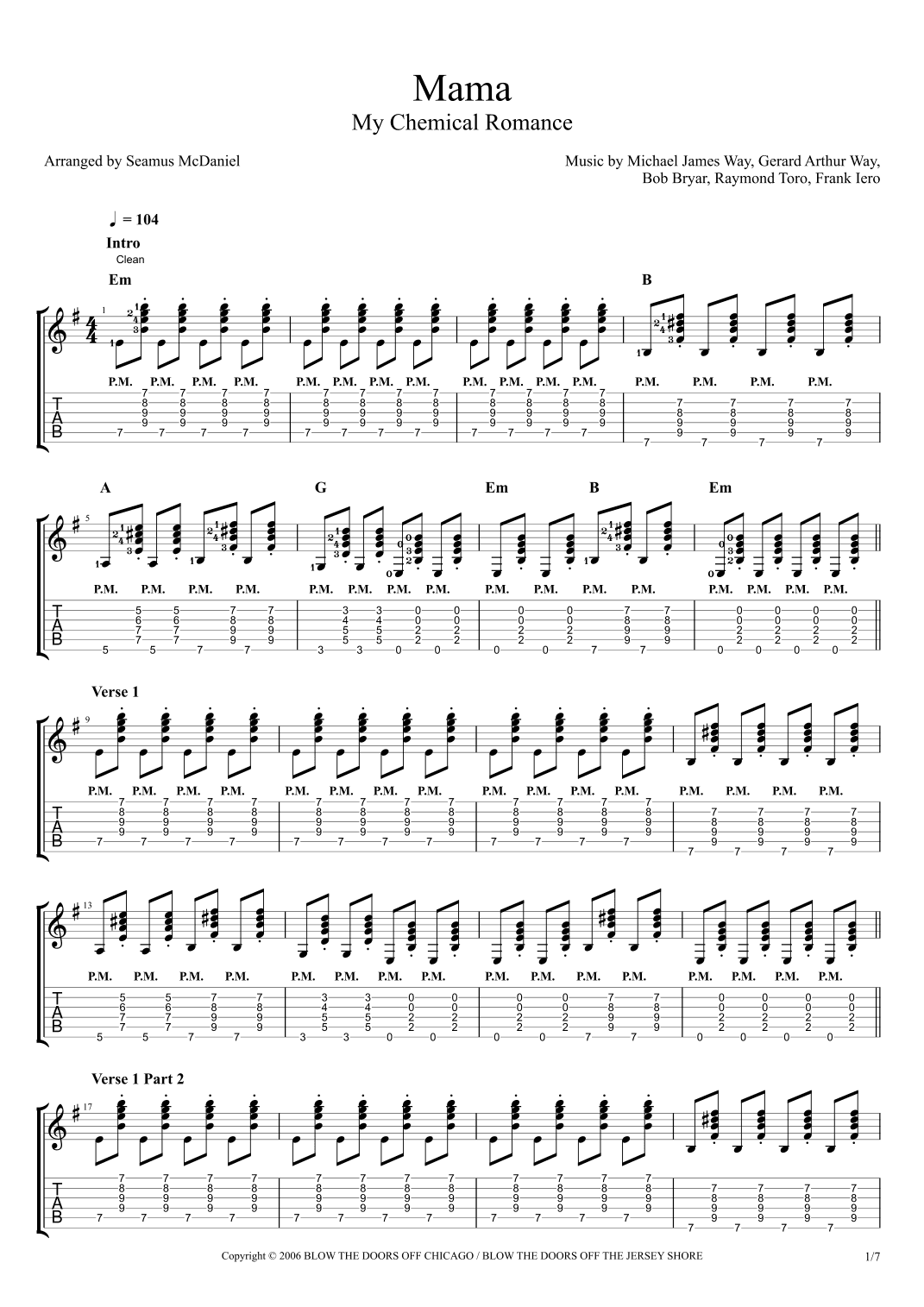 Mama (arr. Seamus McDaniel)