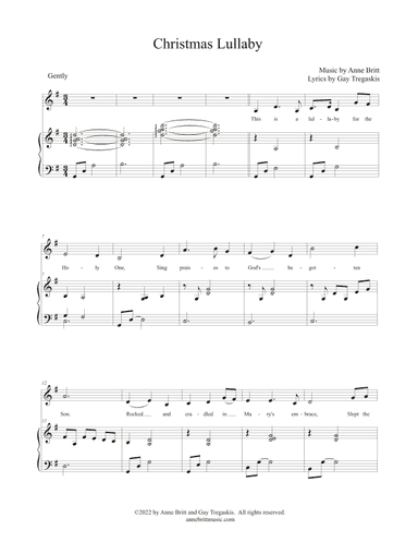 Christmas Lullaby (alto/mezzo vocal solo)