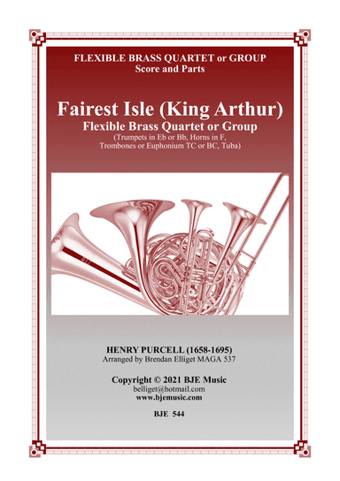 Fairest Isle (King Arthur) - Flexible Brass Quartet or Group Score and Parts PDF (arr. Brendan Elliget MAGA 537)