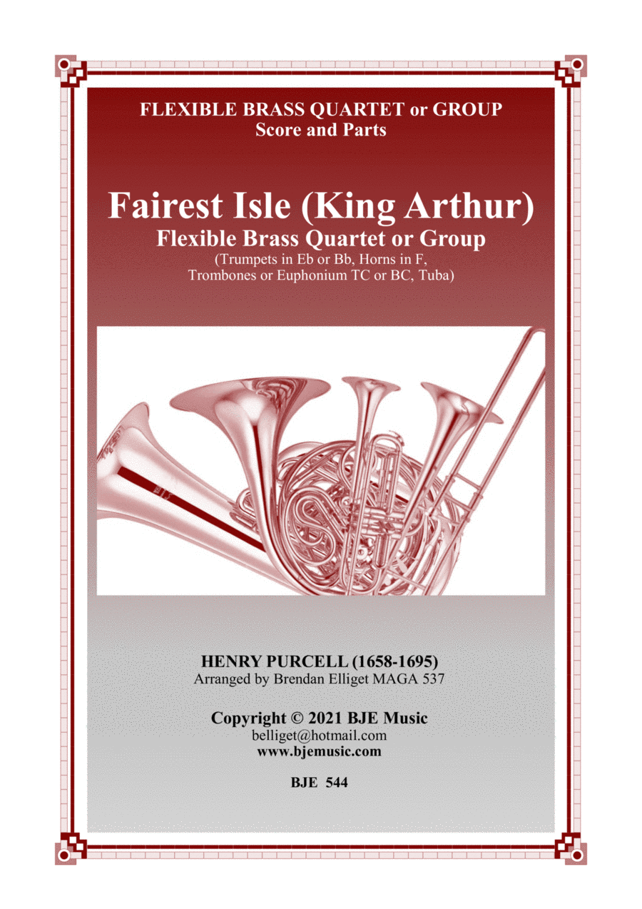Fairest Isle (King Arthur) - Flexible Brass Quartet or Group Score and Parts PDF (arr. Brendan Elliget MAGA 537)