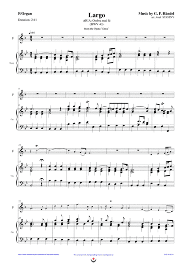 Largo (Serse) (arr. Josef STASTNY)
