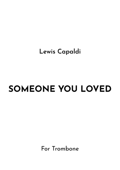 Someone You Loved (arr. Jireh J.)