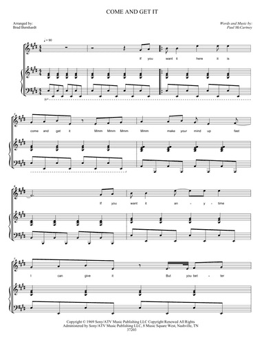 Come And Get It (arr. Brad Bernhardt)