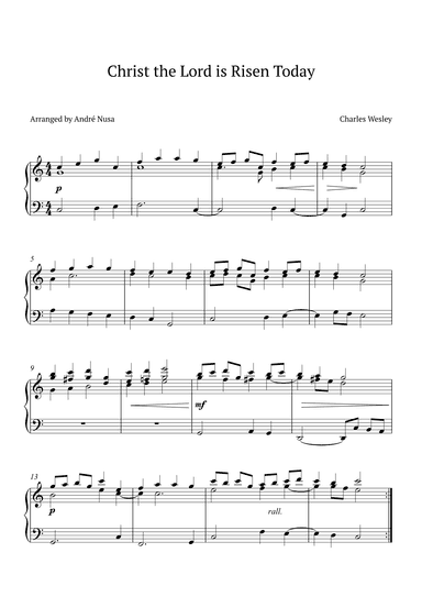 Christ the Lord is Risen Today (arr. André Nusa)