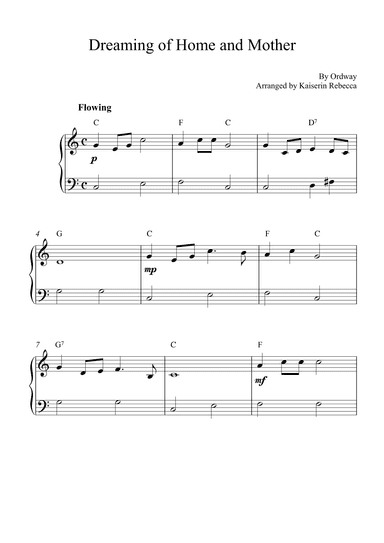 Dreaming of Home and Mother (arr. Kaiserin Rebecca)