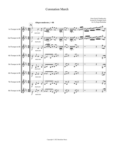 Coronation March (Db) (Trumpet Octet) (arr. Regis Bookshar)