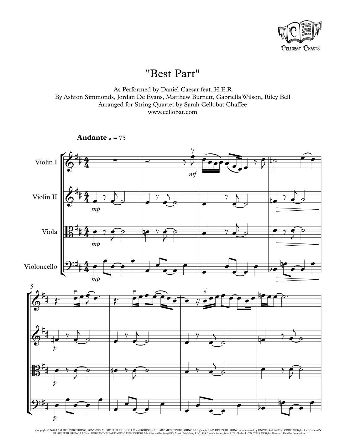 Best Part (arr. Sarah Cellobat Chaffee)