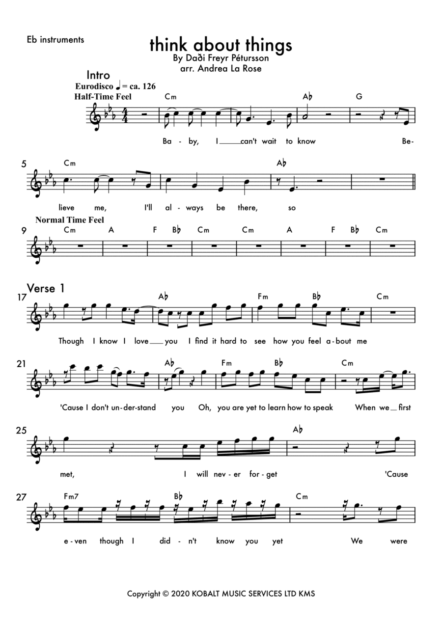 Think About Things (arr. Andrea La Rose)