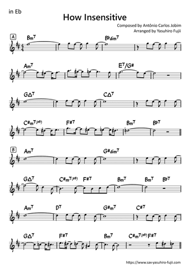 How Insensitive (insensatez) (arr. Yasuhiro Fujii)