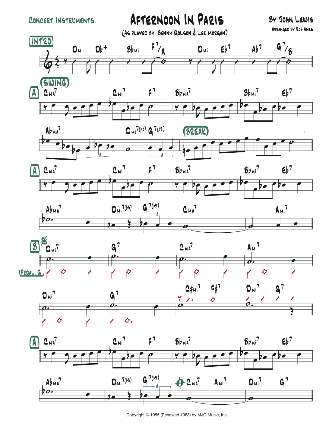 Afternoon In Paris (arr. Rob Ames)