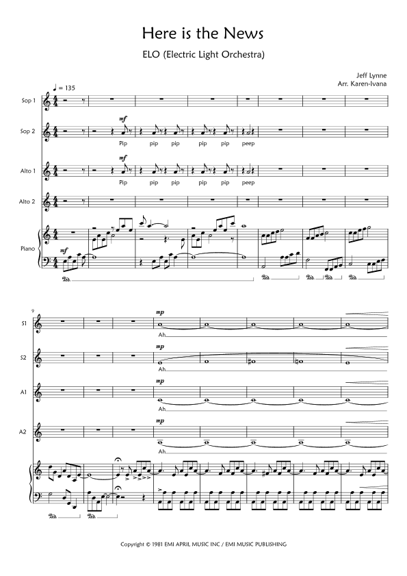 Here Is The News (arr. Karen Ivana)