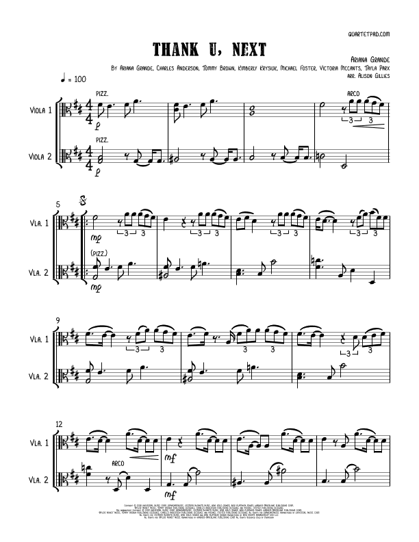 Thank U, Next (arr. Alison Gillies)