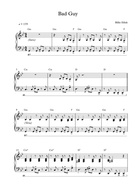 Bad Guy (arr. Mercy, P)
